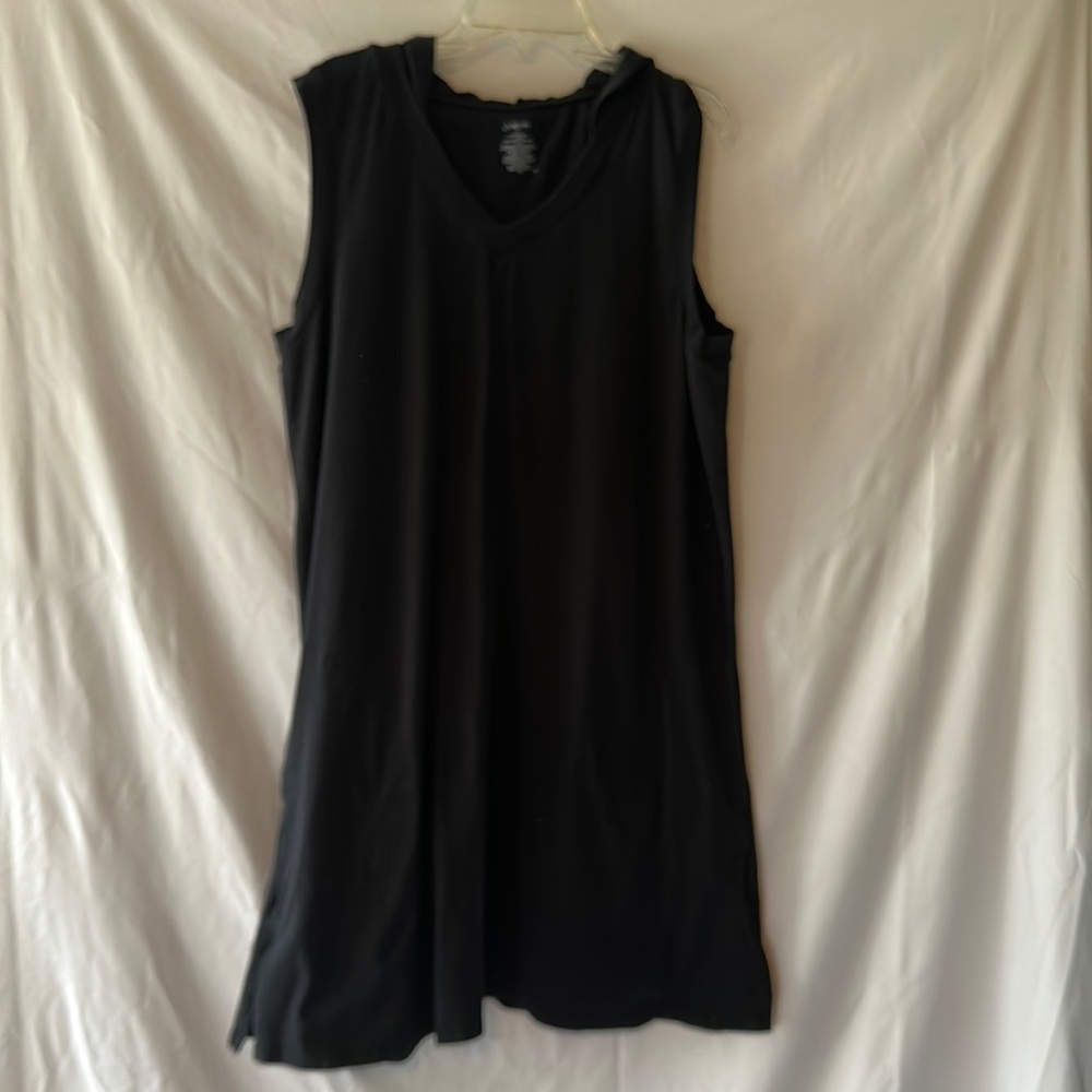 Black ladies beach dress with hood